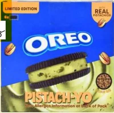 Pack de 6 biscuits Oreo Pistach-yo 34g x 6