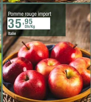 Pomme rouge import