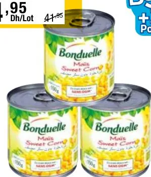 Lot de 3 boîtes de maïs doux Bonduelle 150g x 3