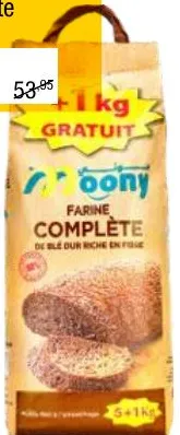 Farine complète Moony 5kg + 1kg