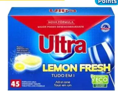 Tablettes pour lave-vaisselle citron Ultra 45 unités