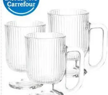Mugs en verre à pied Savor 26cl - 3 pièces - كؤوس