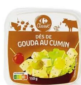 Fromage dés de gouda au cumin Carrefour 150g