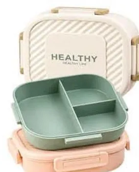Lunch box en plastique à 3 compartiments 1,3L
