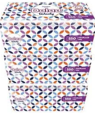 Lot de 3 boites de mouchoirs Dalaa 550 feuilles x 3