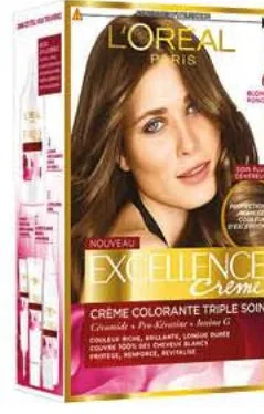 كريم لصباغة الشعر Crème de coloration Excellence Blond Foncé 6