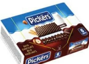 Pack de 6 gaufrettes Pickers 25g x 6