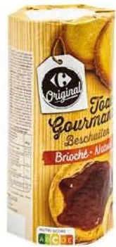Toast gourmand brioché nature