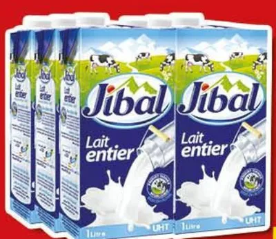 Pack de 6 lait entier UHT