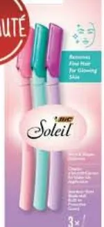شفرات الحلاقة Rasoirs jetables pour femme visage dermaplane Bic Soleil 3 unités