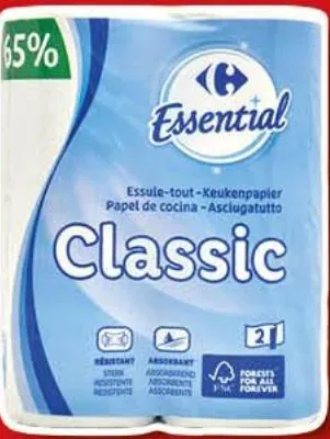 Essuie-tout blanc Carrefour 4 unités