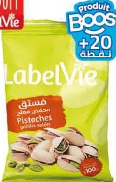 Pistaches grillées salées LabelVie 100g