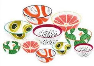 Coupelle en porcelaine 11cm Divers motifs fruits - زلافة