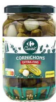 Cornichons extra-fins Carrefour 37cl