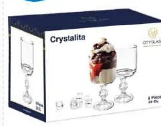 Verres à pied Crystalita / Sydney 28cl - 6 pièces - كؤوس