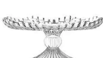 Porte gâteau en verre gravée Milan 20cm