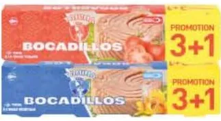 Lot de 4 thon à l'huile végétale / sauce tomate Bocadillos 80g x 4