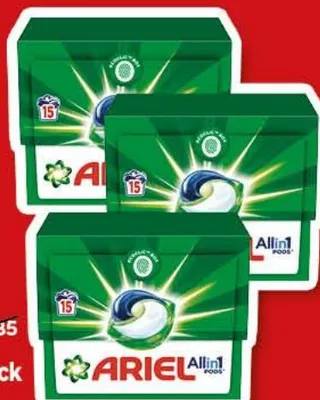 Pack de 3 boîtes de Pods Ariel All In 1 - 25,2g 15 unités x 3
