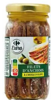 Filets d'anchois à l'huile d'olive