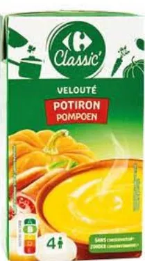 Soupe velouté potiron Carrefour 1L