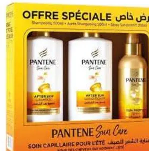 Pack de shampoing 500ml + après-shampoing 500ml + spray sun protect 200ml Pantene Sun Care