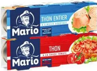 Pack de 3 thon à l'huile végétale / sauce tomate Mario 80g x 3