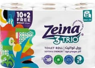 Papier hygiénique Zeina 3 plis - 12 unités