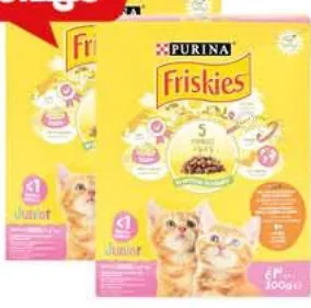 Lot de 2 boîtes de croquettes pour chat adulte Friskies 300g x 2