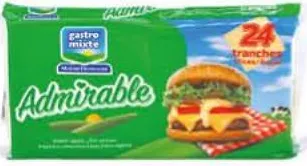 Fromage en tranches Admirable classic slice burger 400g