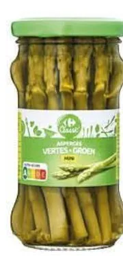 Asperges vertes miniatures Carrefour 100g