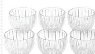 Coupelles en verre rayées Marilla / Ricci 6 pièces 14cl