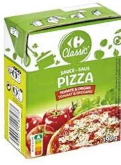 Sauce tomate et origan pour pizza Carrefour 390g