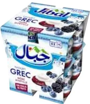 Pack de 8 yaourts Jibal Grec - Diverses saveurs