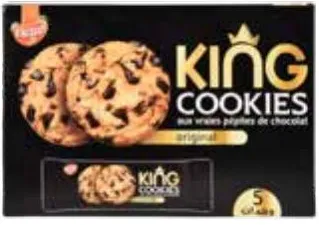 Pack de 5 biscuits King Cookies 54g x 5