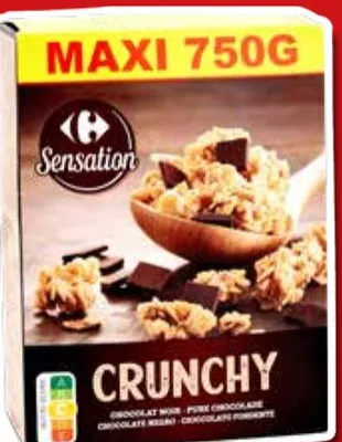 Muesli croustillant au chocolat noir Crunchy