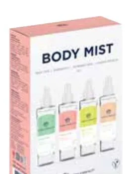 Pack de 4 body mist spray Ultra compact 100ml x 4
